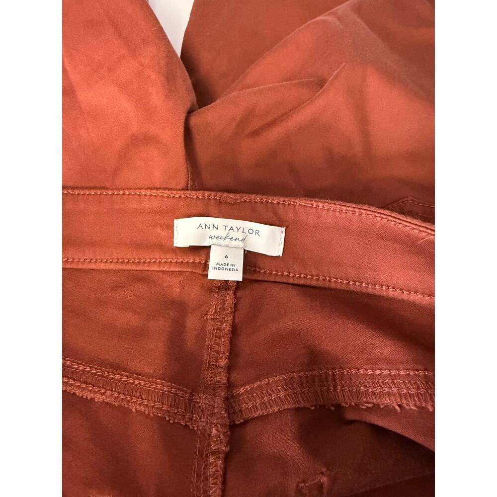 Ann Taylor Weekend Go-Everywhere Flare Pants terracota 6 - Picture 6 of 10